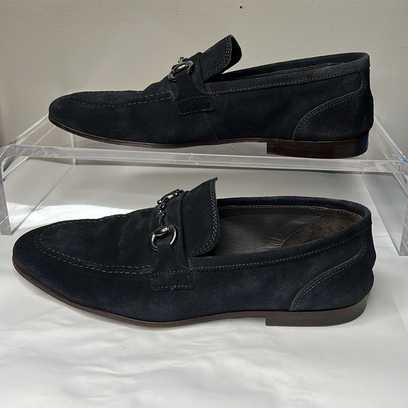 To Boot New York Sz 10 Dark Navy Blue Suede Slip On Loafers Shoes main image 11